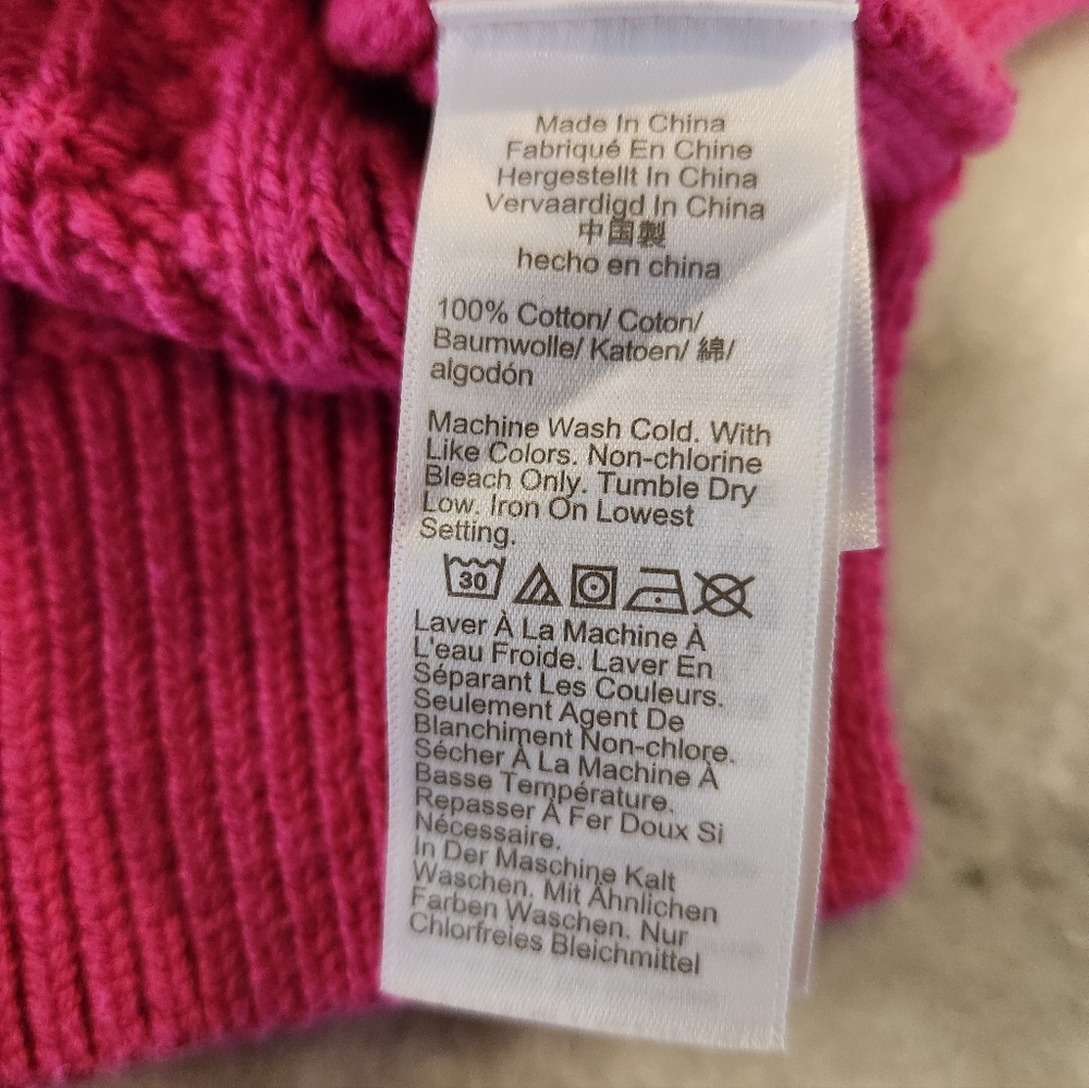 J. Crew Factory Pink Cable Knit Cotton Sweater - Women's Size Small - Picture 7 of 7